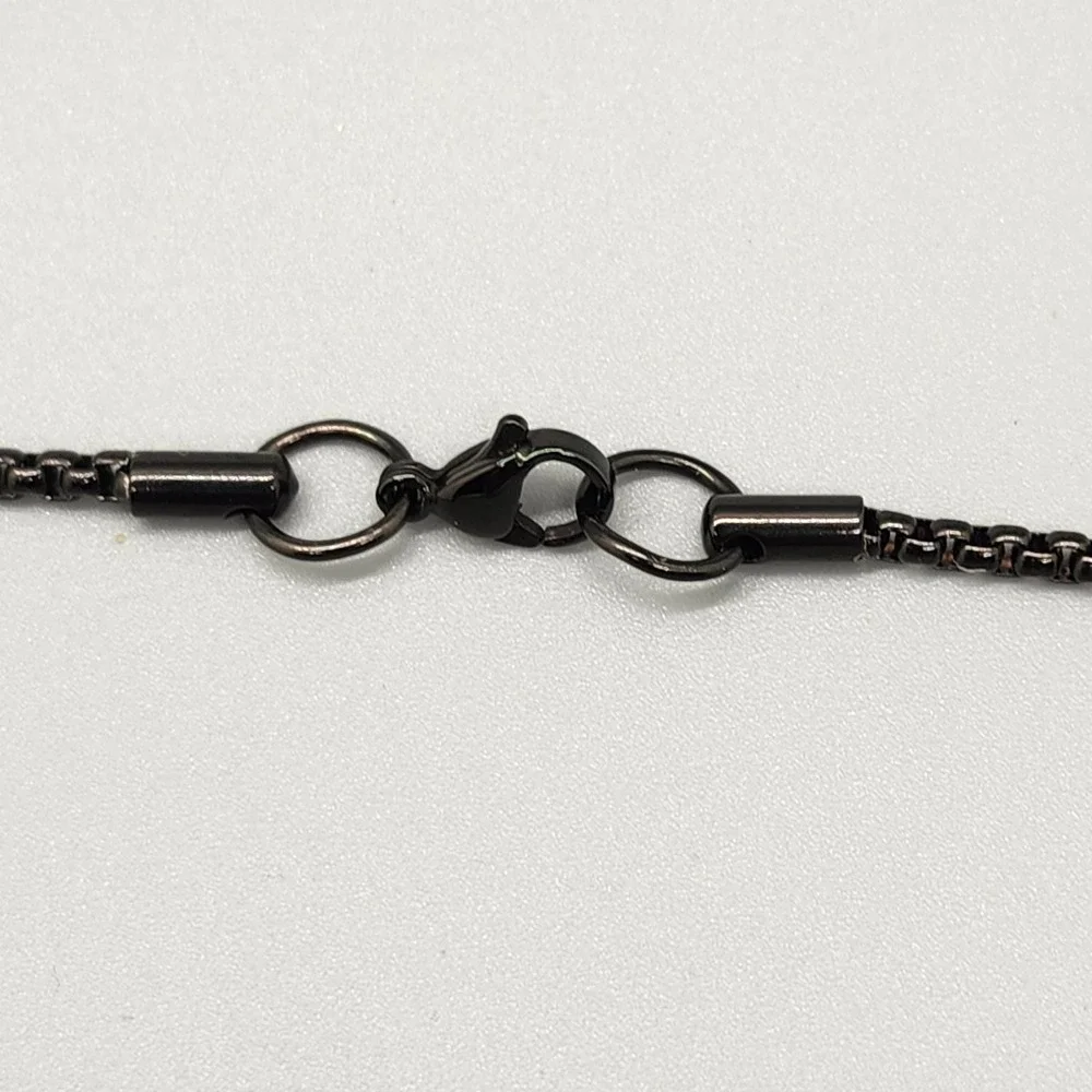 Dark Tone Cross Pendant Necklace 22in Mens Unisex Religious Faith Jewelry